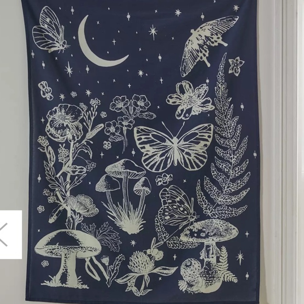 Mushroom Butterfly Tapestry